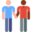 two adults holding hand